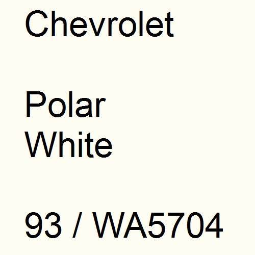 Chevrolet, Polar White, 93 / WA5704.